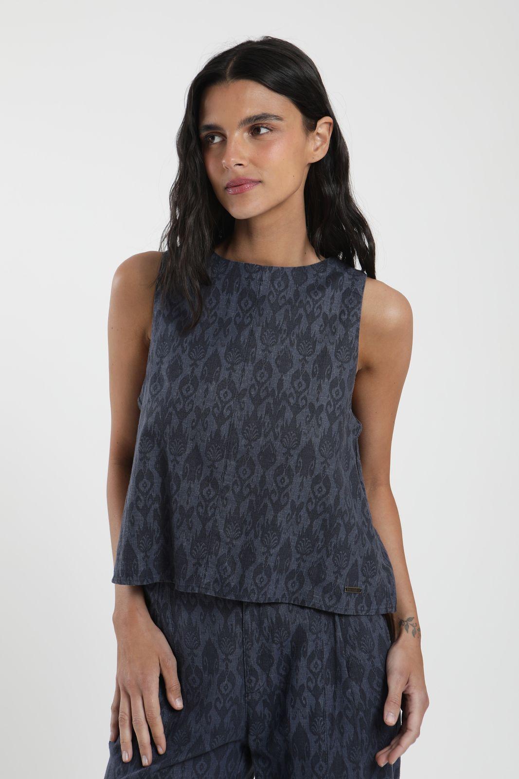 Blusa Caulle Mujer -Lino-0