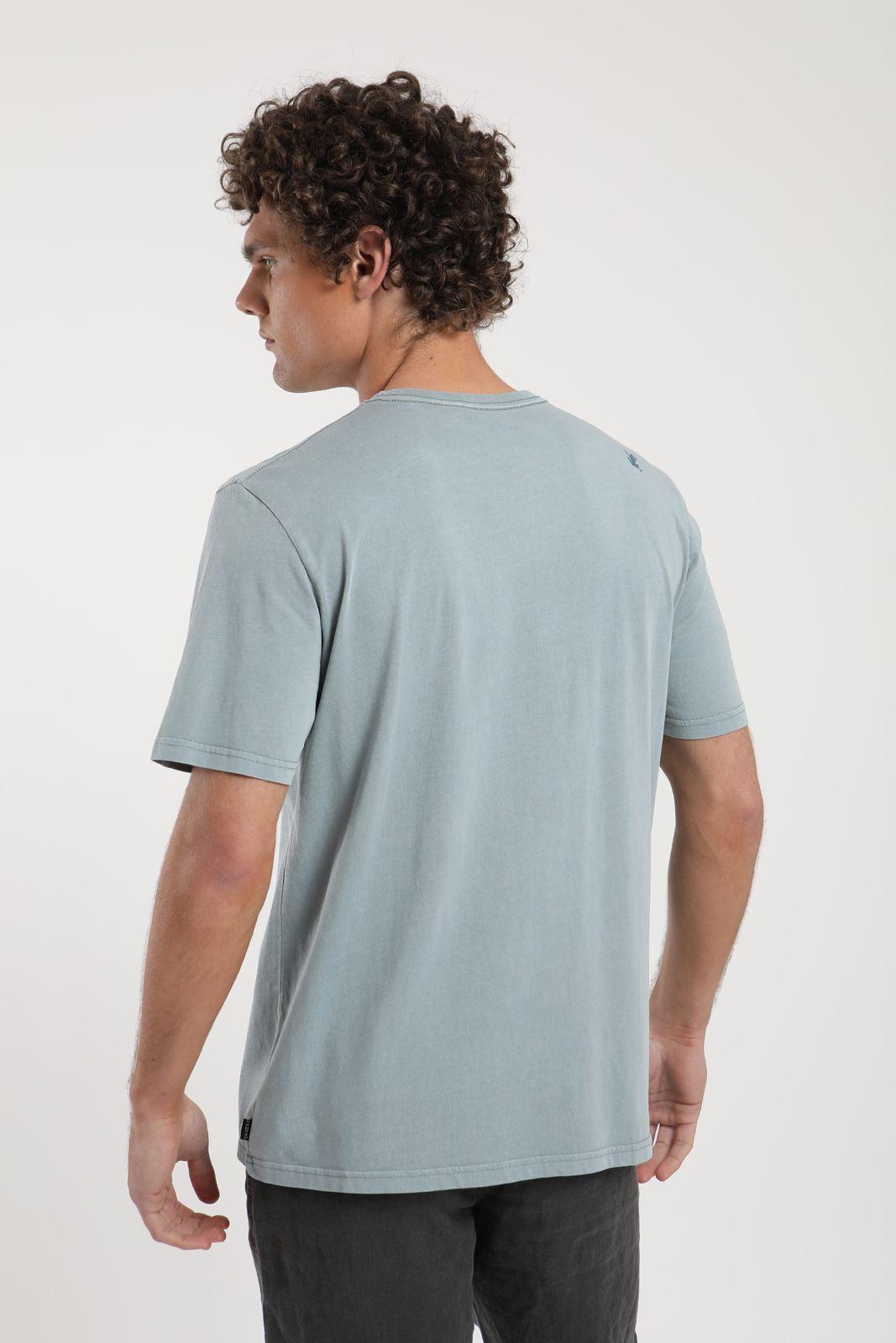 Polera hombre manga corta Puma celeste Algodón orgánico Froens-5