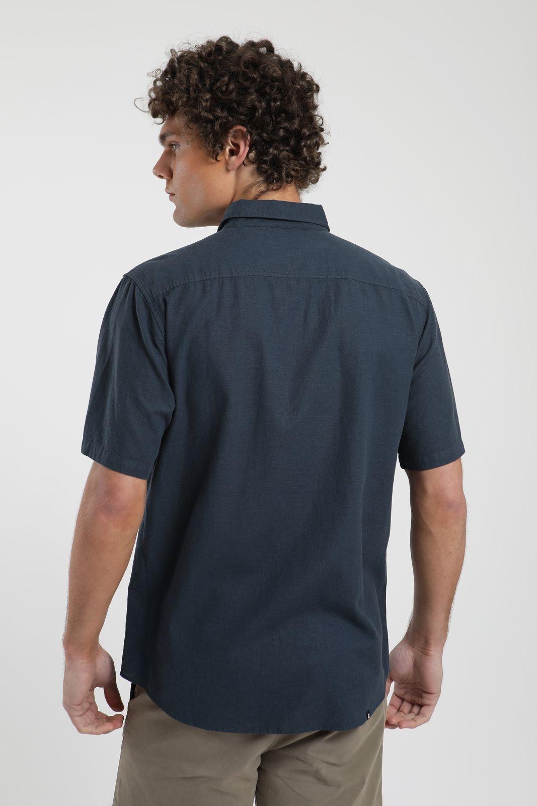 Camisa manga corta Classic azul Algodón orgánico Froens-3