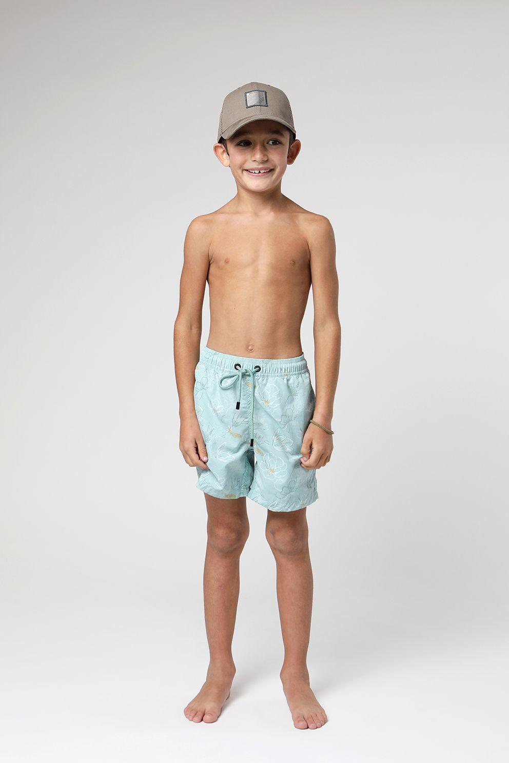 Traje de baño kids Peony celeste-4