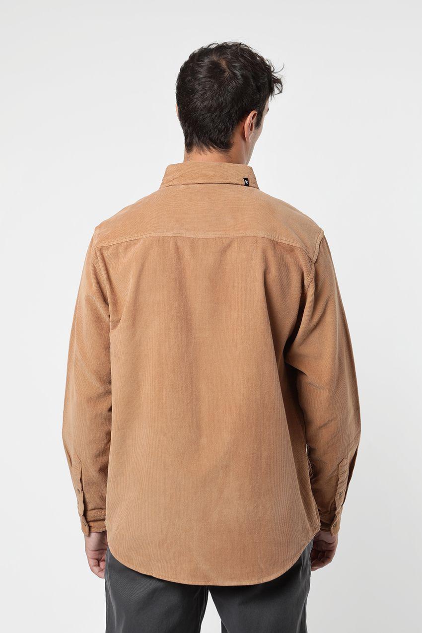 Camisa manga larga classic Corduroy beige -3