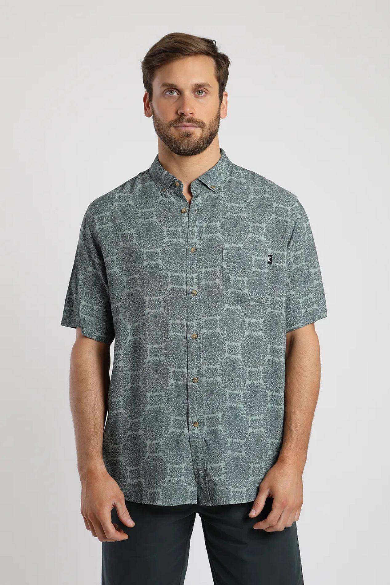 Camisa manga corta Figuras verde  -0