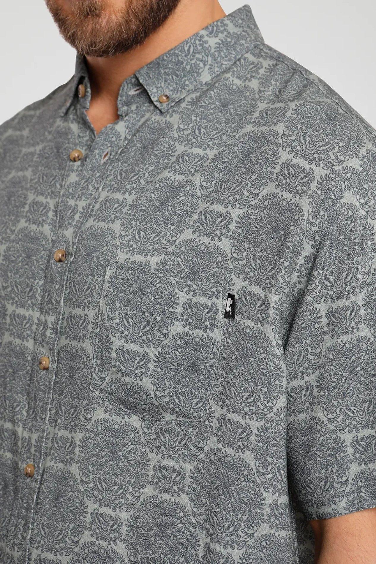 Camisa manga corta Figuras verde  -1