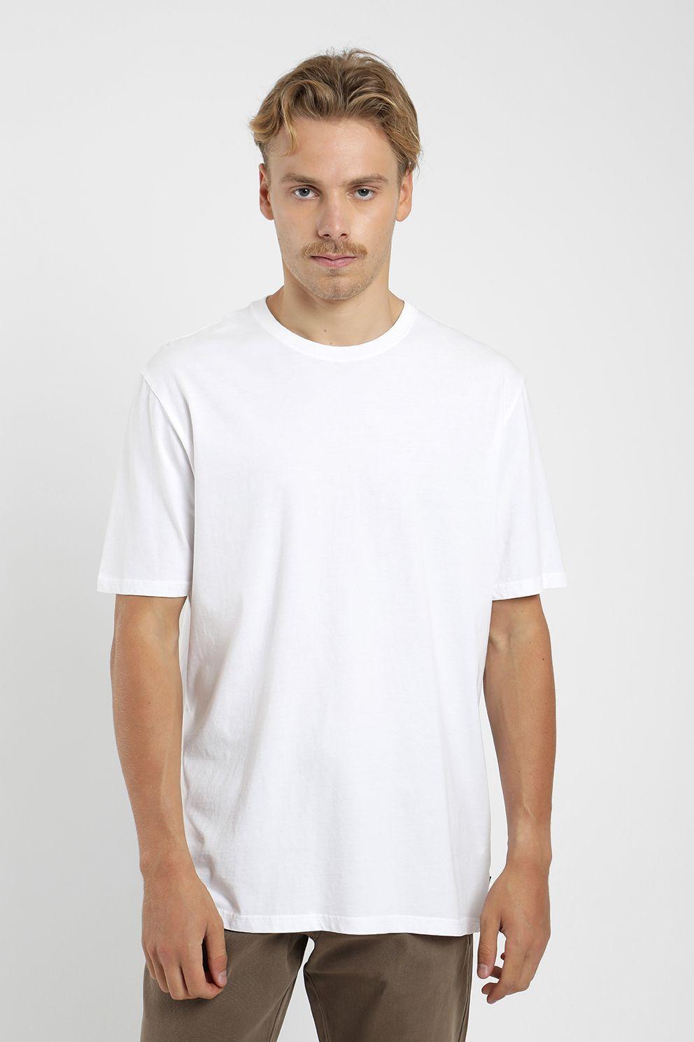  Polera manga corta hombre Back text blanco - Algodón orgánico-0