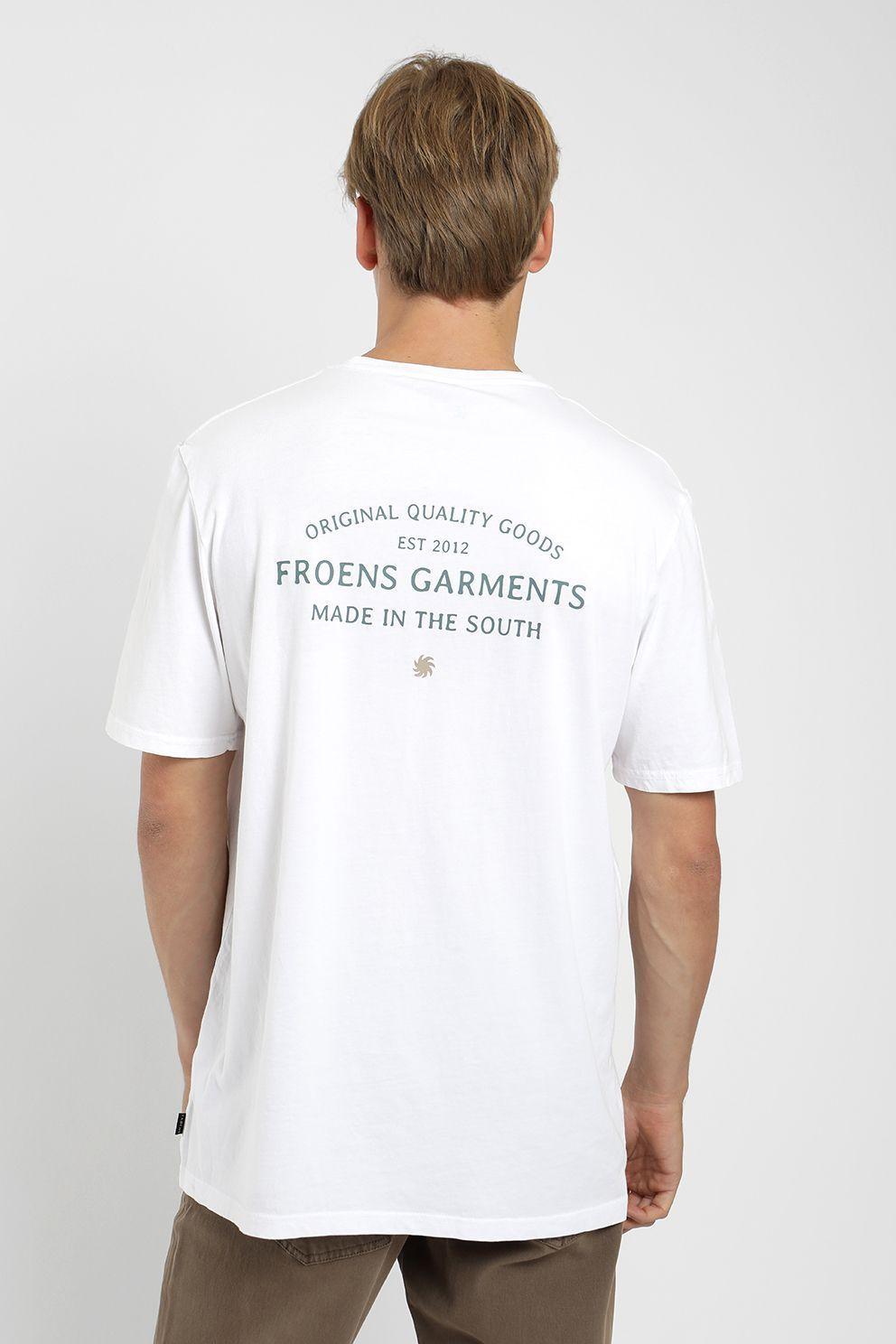  Polera manga corta hombre Back text blanco - Algodón orgánico-1