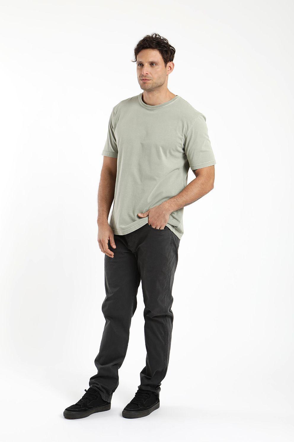 Polera hombre manga corta plain 100% algodón orgánico Froens-3