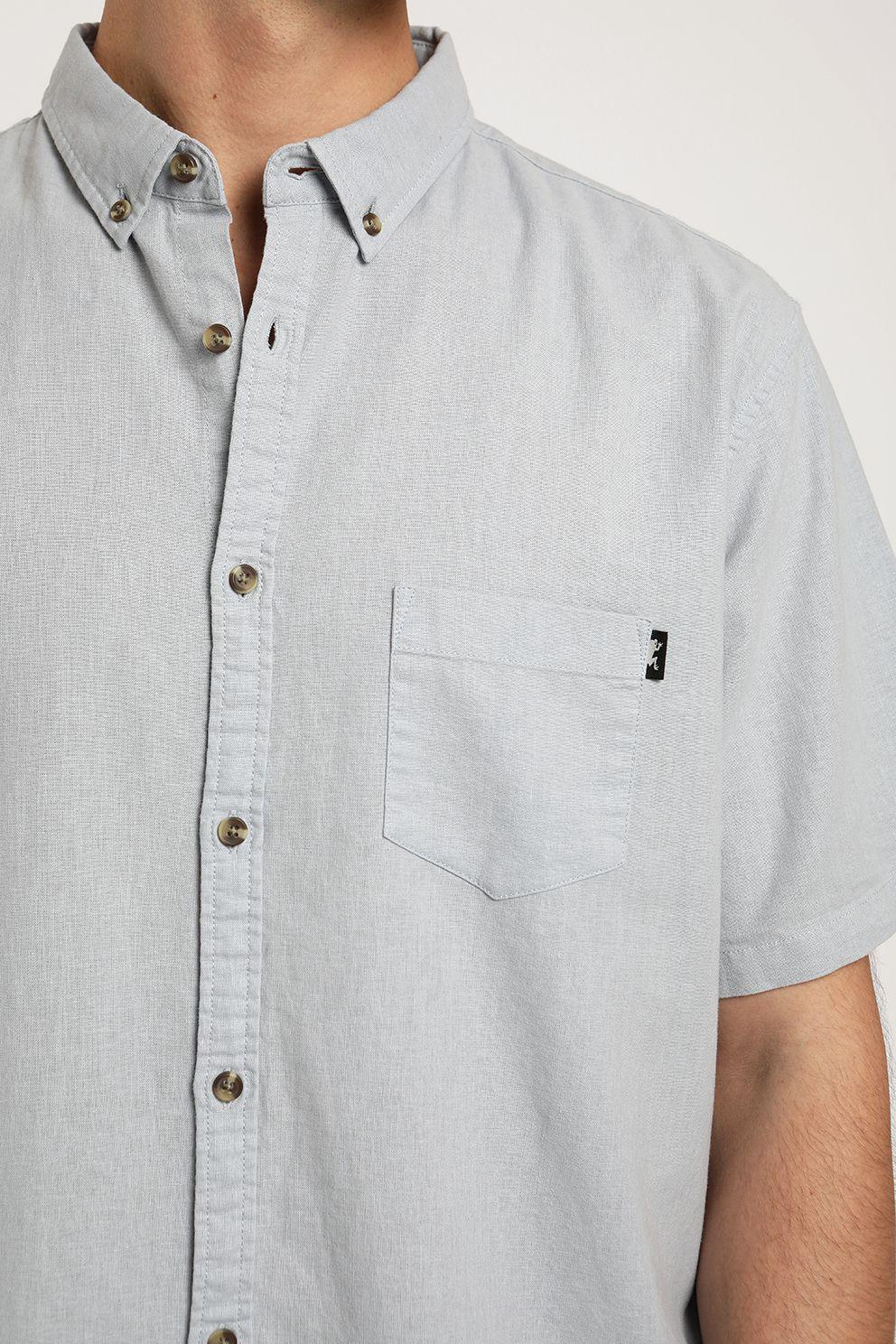 Camisa manga corta Classic celeste -1