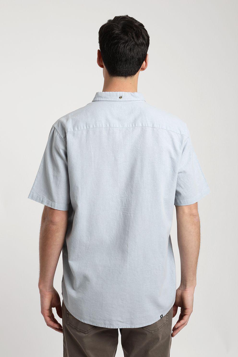 Camisa manga corta Classic celeste -2