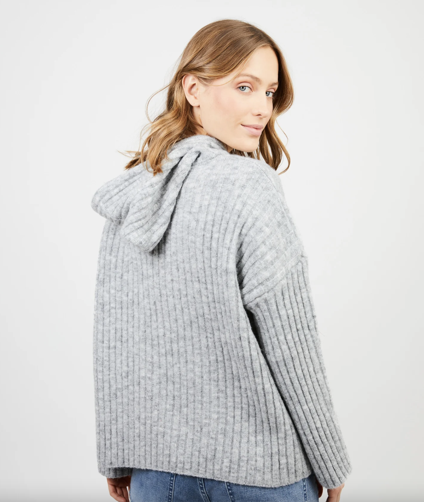 Chaleco mujer Hoodie gris -2