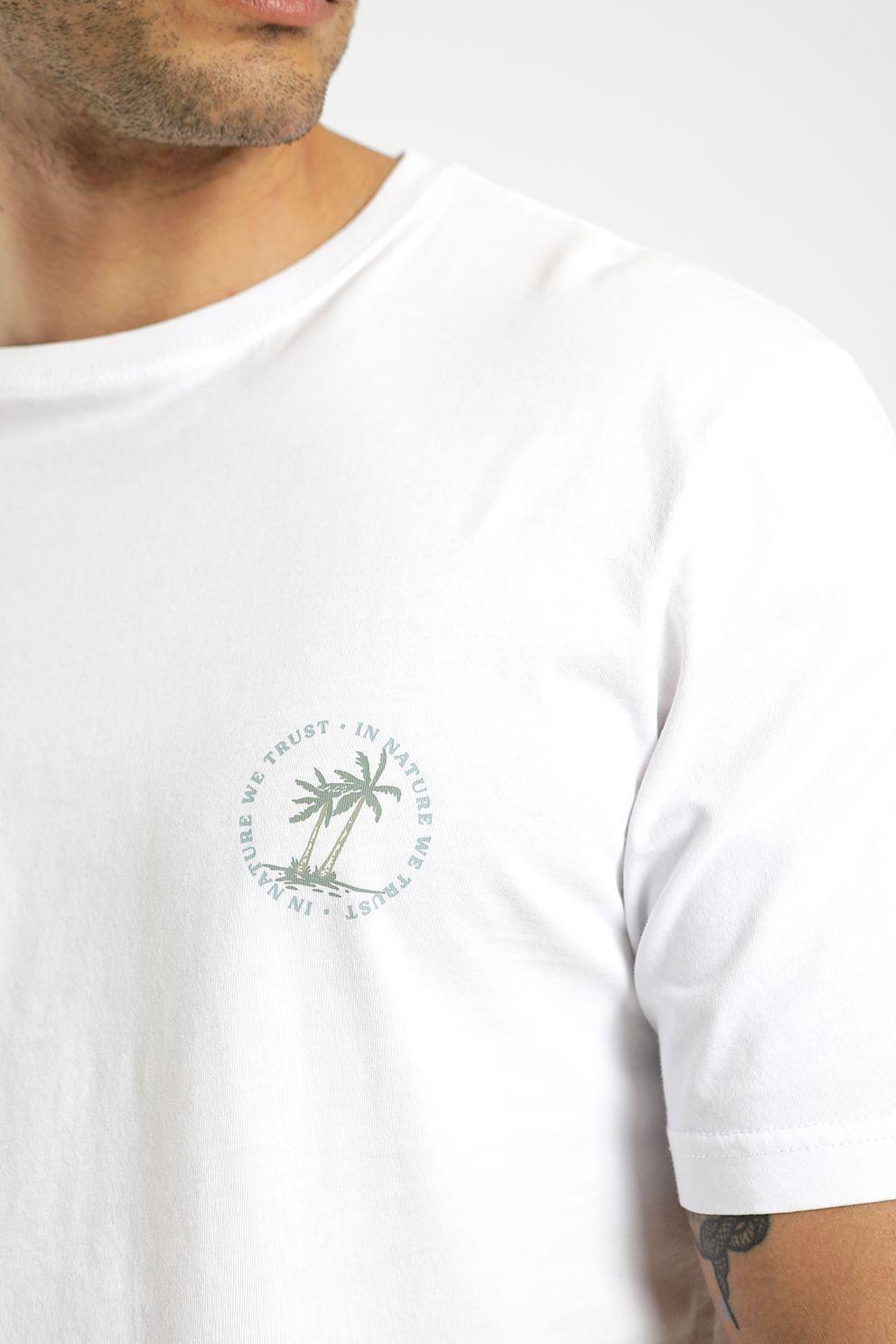 Polera hombre manga corta palmera 100% algodón orgánico Froens-2