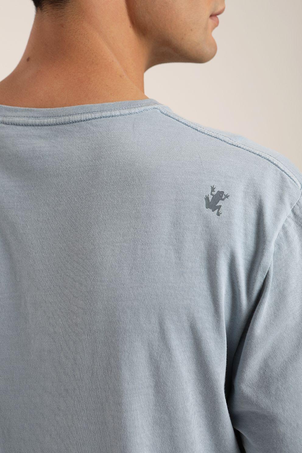 Polera manga corta hombre Plain celeste -1