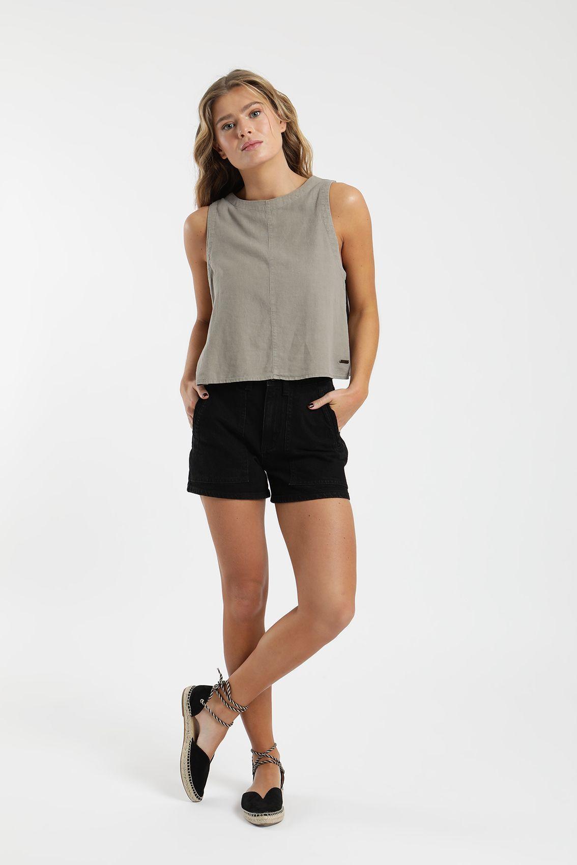 Blusa mujer sin mangas caulle Froens-2