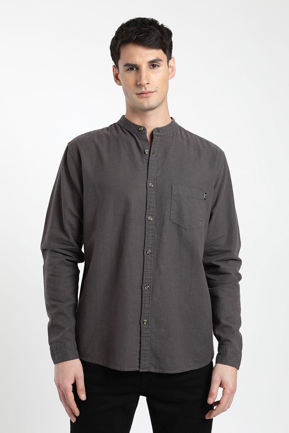 Camisa manga larga Mao grafito -0