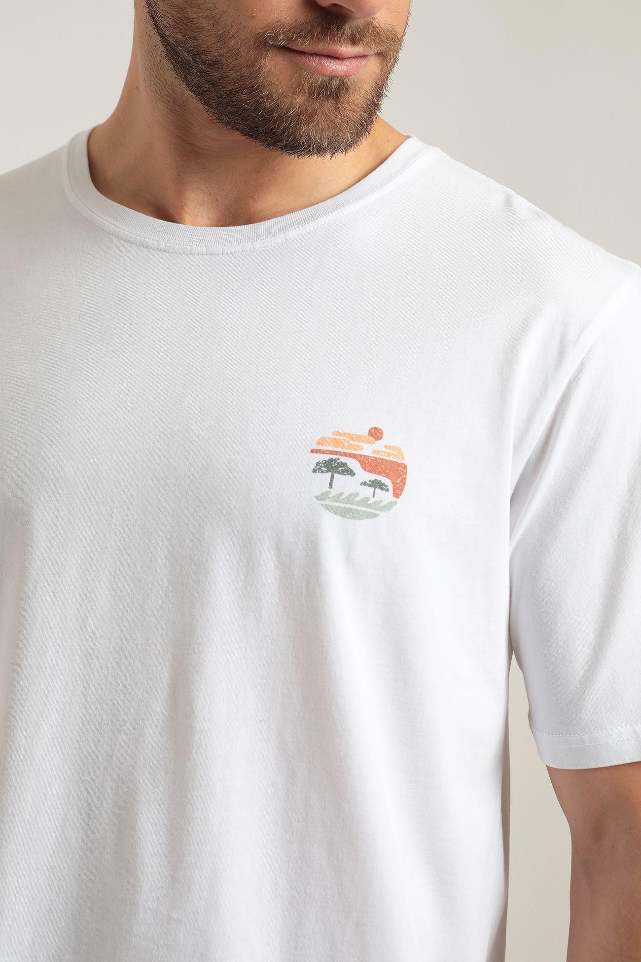 Polera manga corta hombre bosque blanco -2