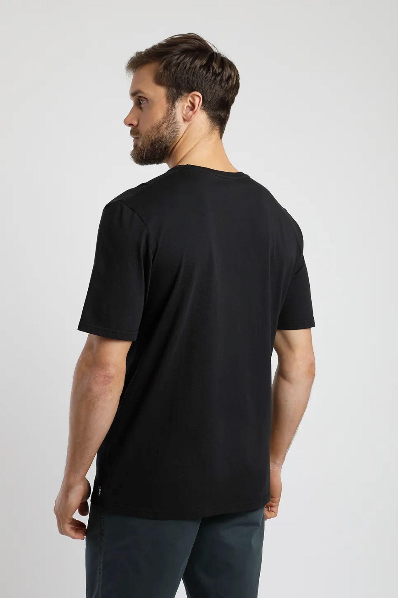 Polera manga corta hombre Playa negro  -2