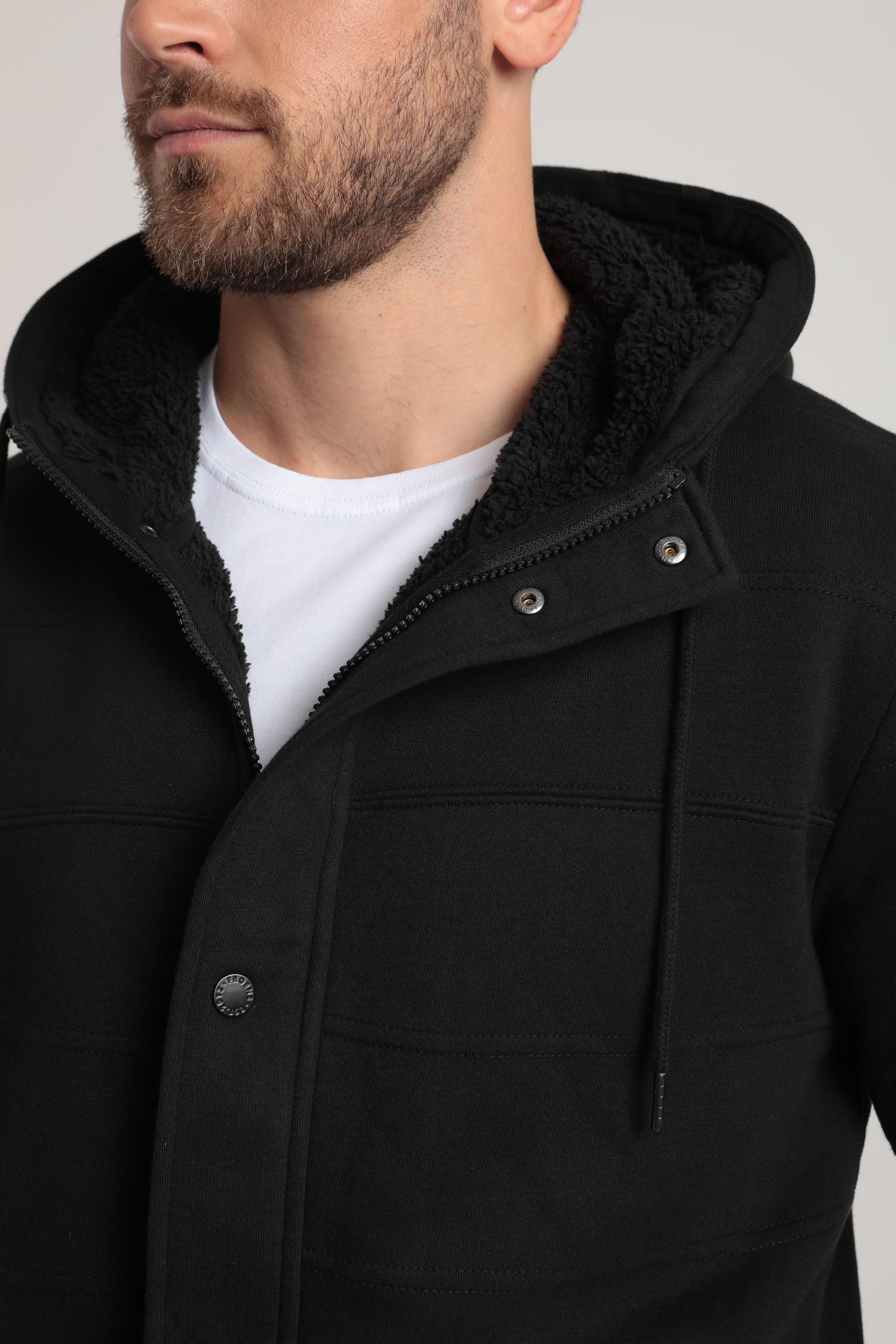 Polerón hombre Franja negro -1