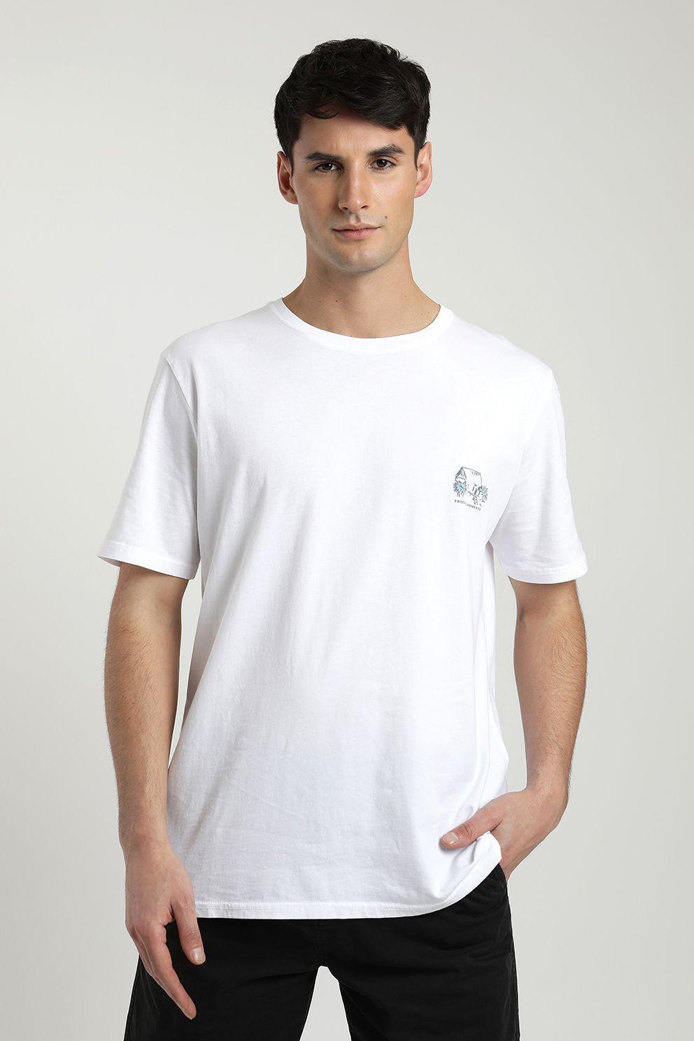Polera manga corta hombre Bungalow blanco -0