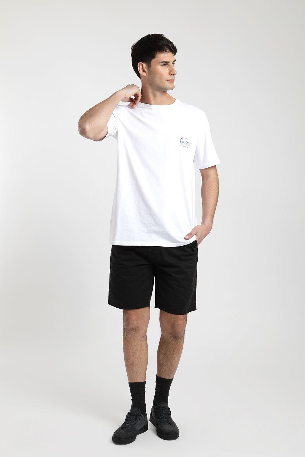 Polera manga corta hombre Bungalow blanco -3