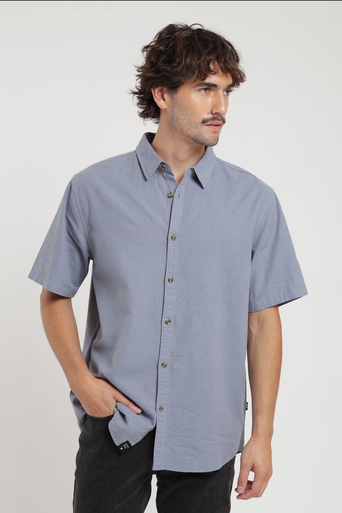 Camisa manga corta Classic celeste Froens-0