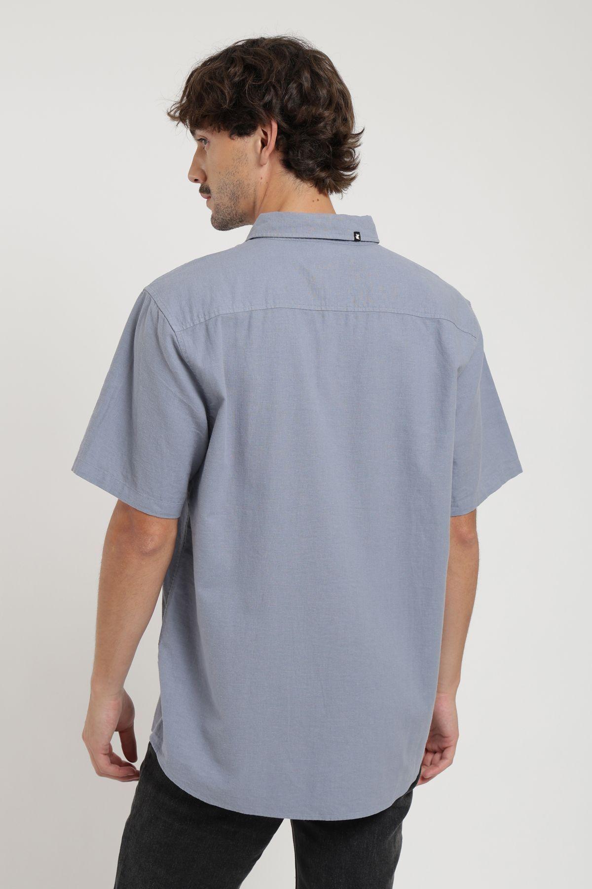 Camisa manga corta Classic celeste Froens-2