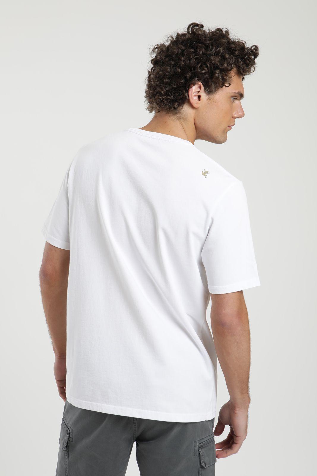 Polera hombre manga corta Heavyweight Plain blanco Algodón orgánico Froens-2