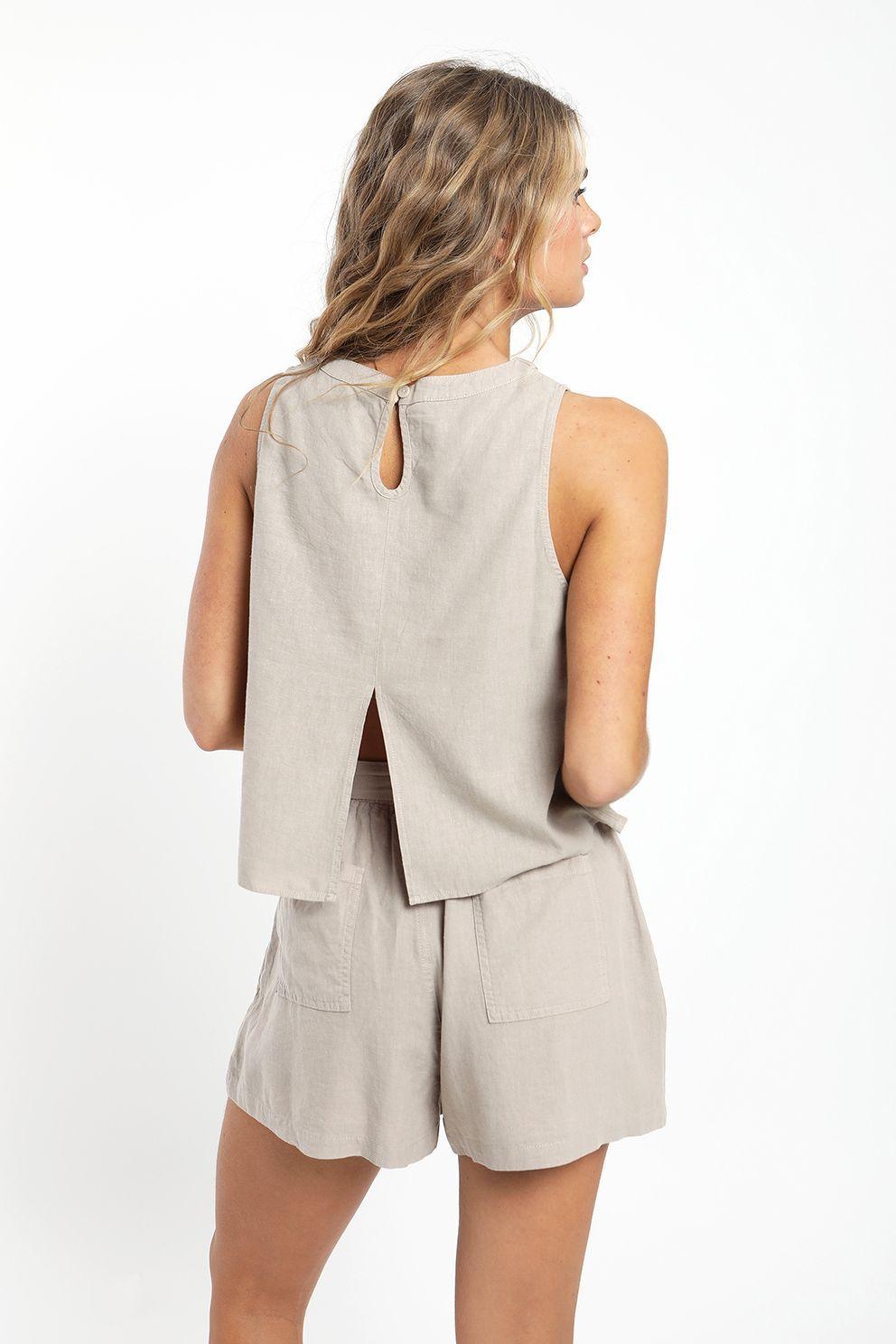 Short mujer Tupahue beige-3