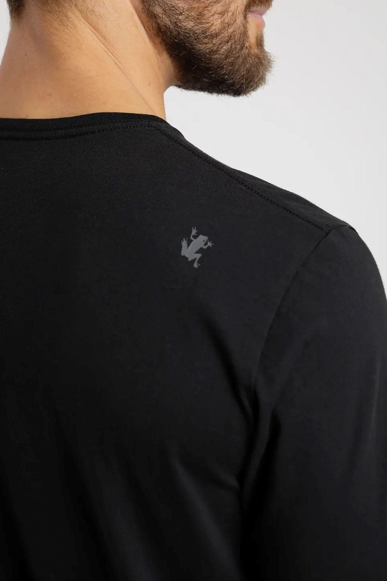 Polera manga corta hombre Plain negro  -1