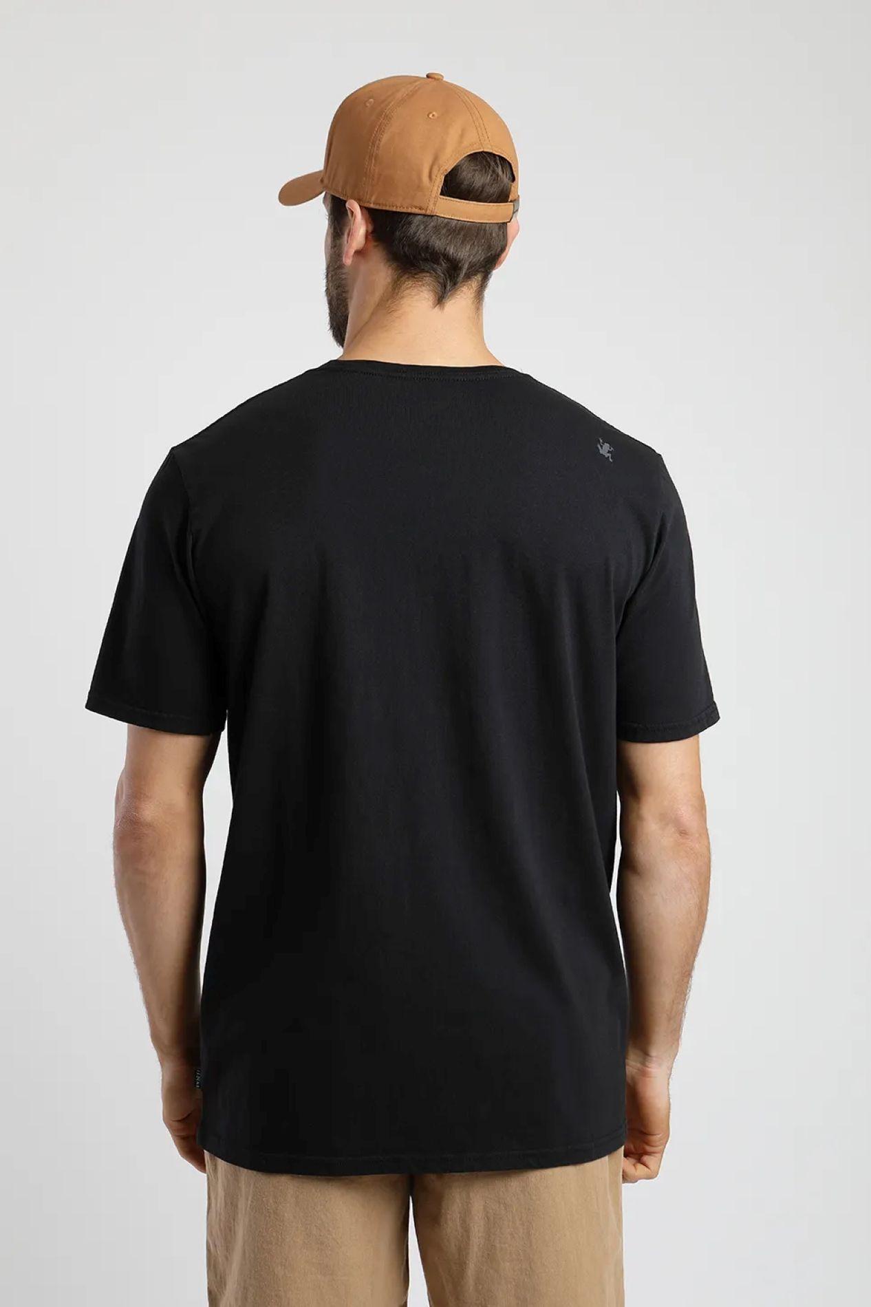 Polera manga corta hombre Plain negro  -2