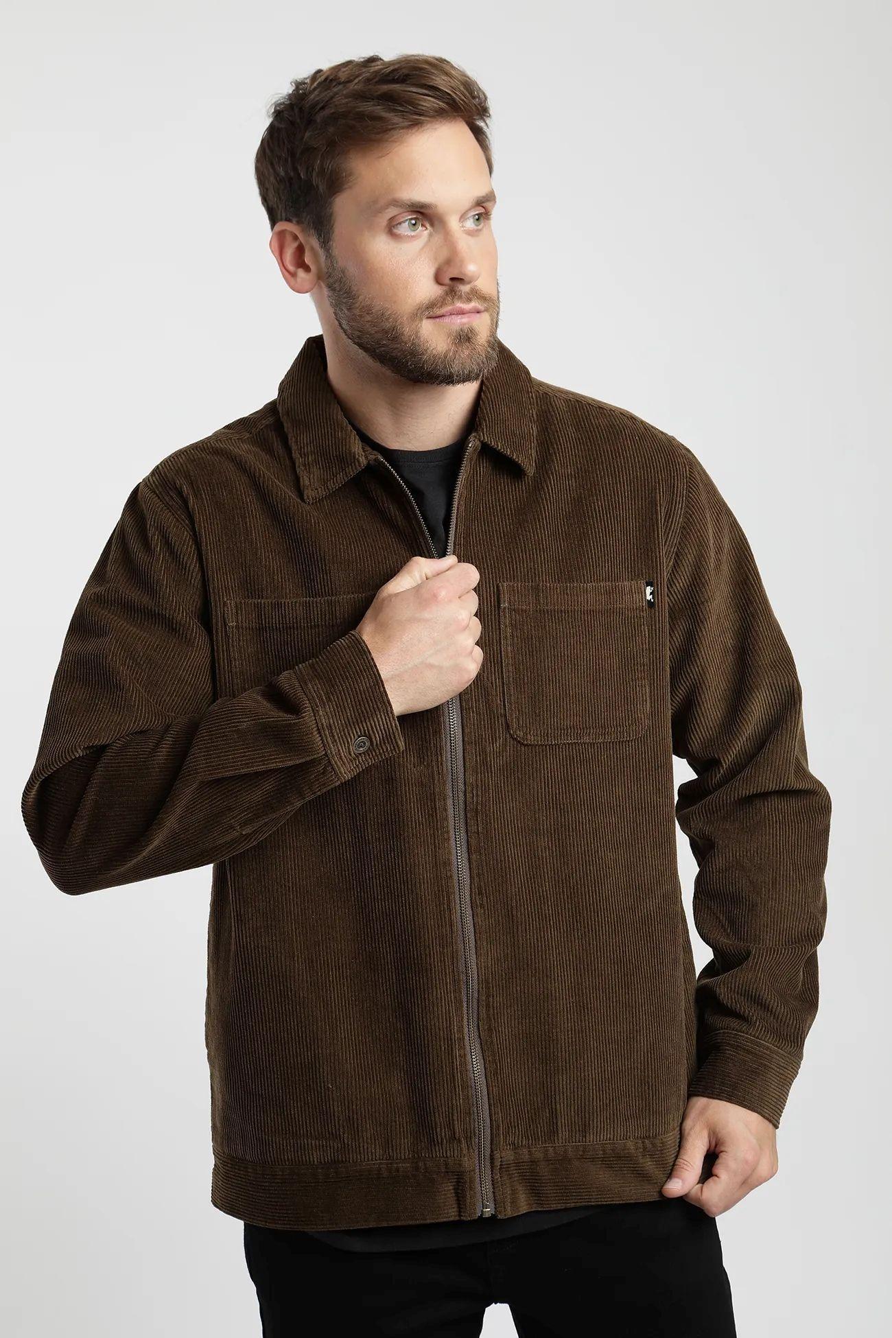 Chaqueta hombre Cord café  -2