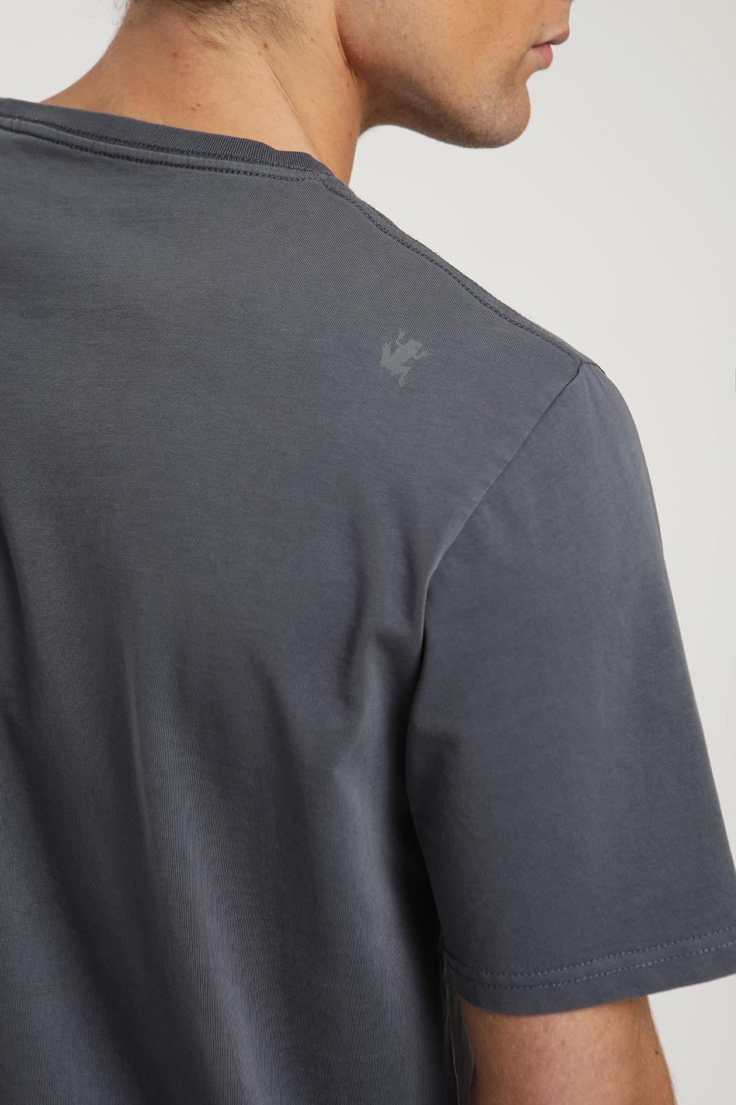 Polera hombre manga corta Heavyweight Plain grafito Algodón orgánico Froens-2