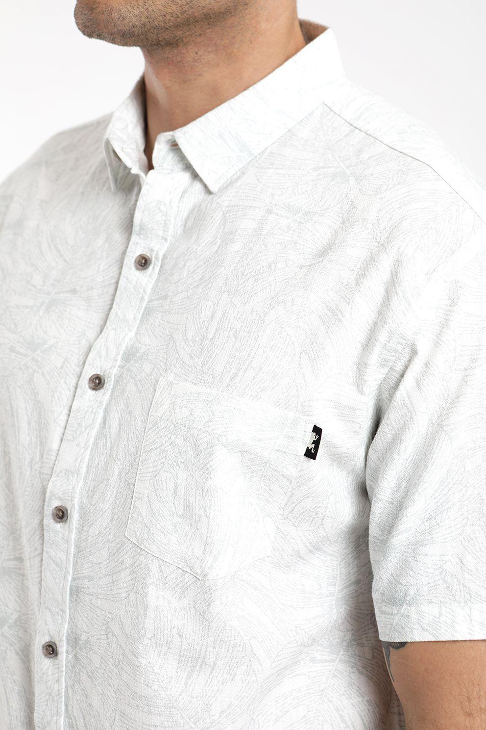 Camisa hombre manga corta classic 100% organic canvas algodón Froens-3