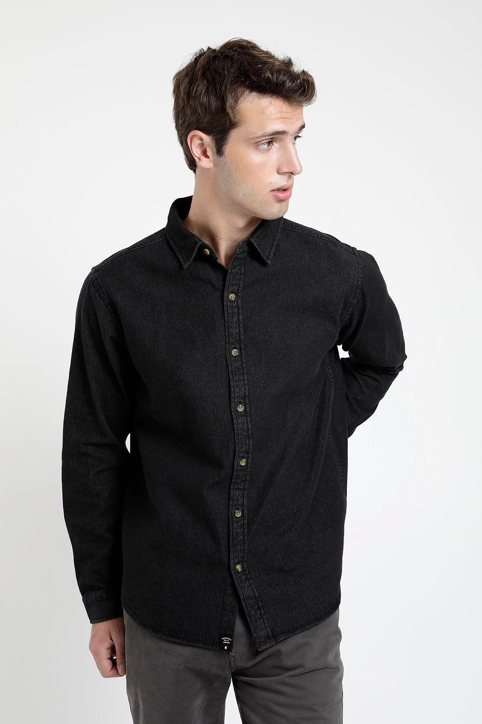 Camisa manga larga Denim -0