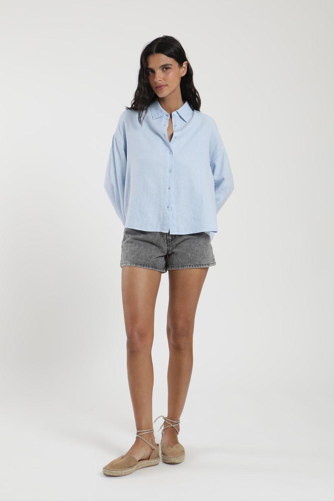 Blusa Lazos celeste Lino Froens-3