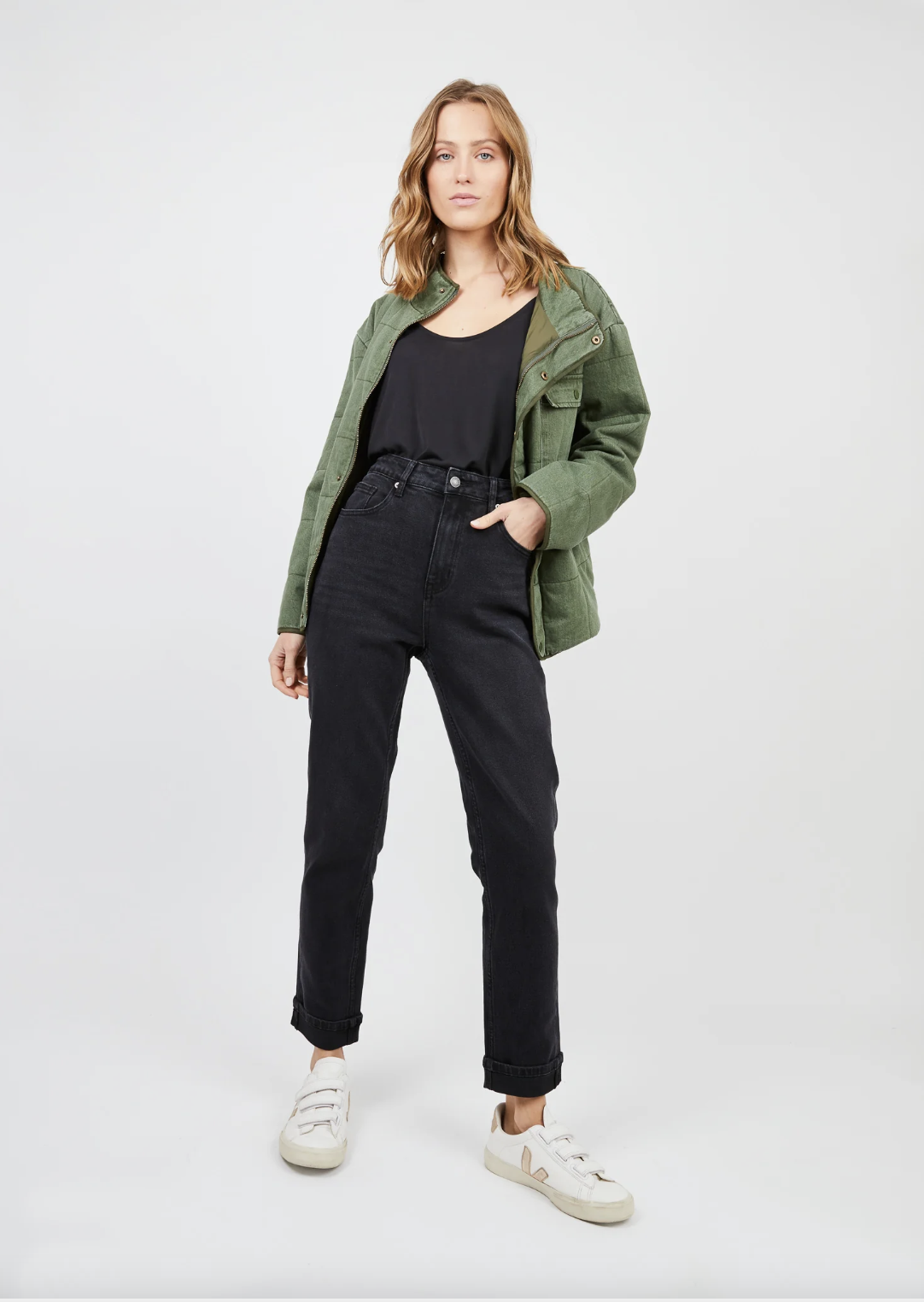 Chaqueta mujer Bomber Quilted verde -2