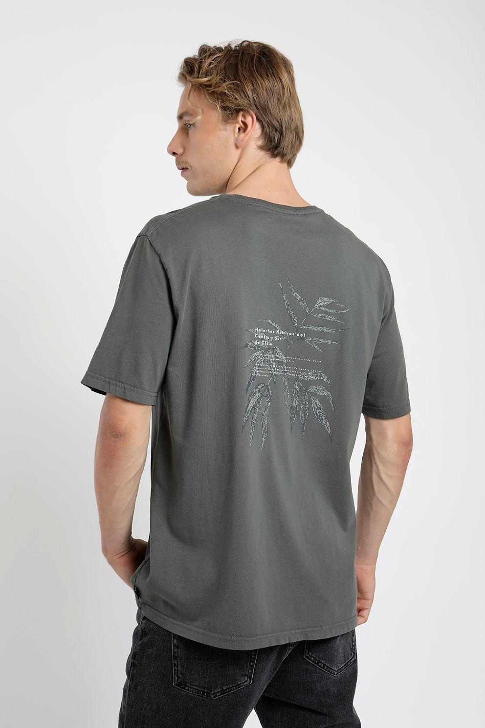 Polera manga corta hombre Helechos  -4