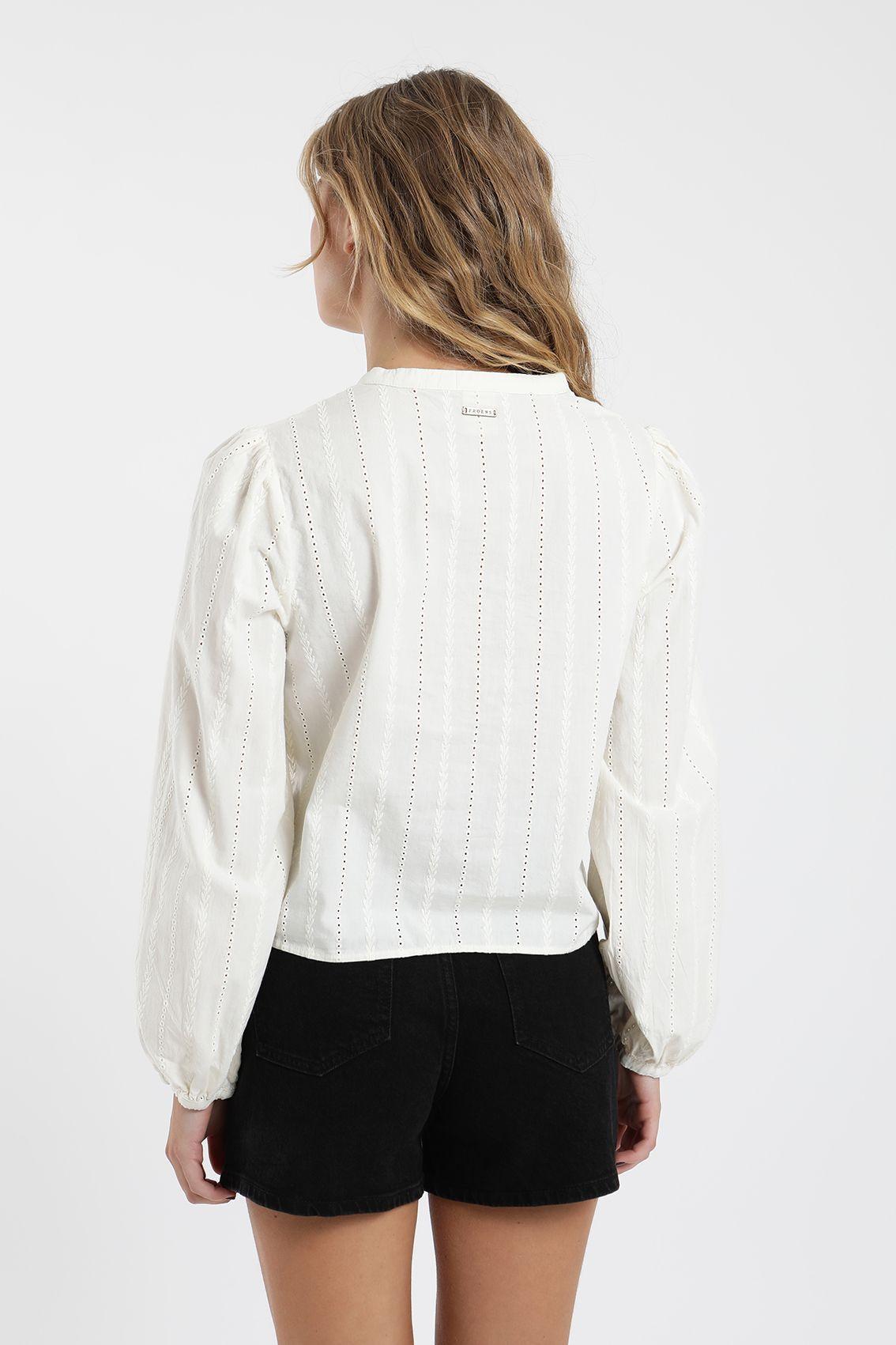 Blusa mujer manga larga nacar Froens-3