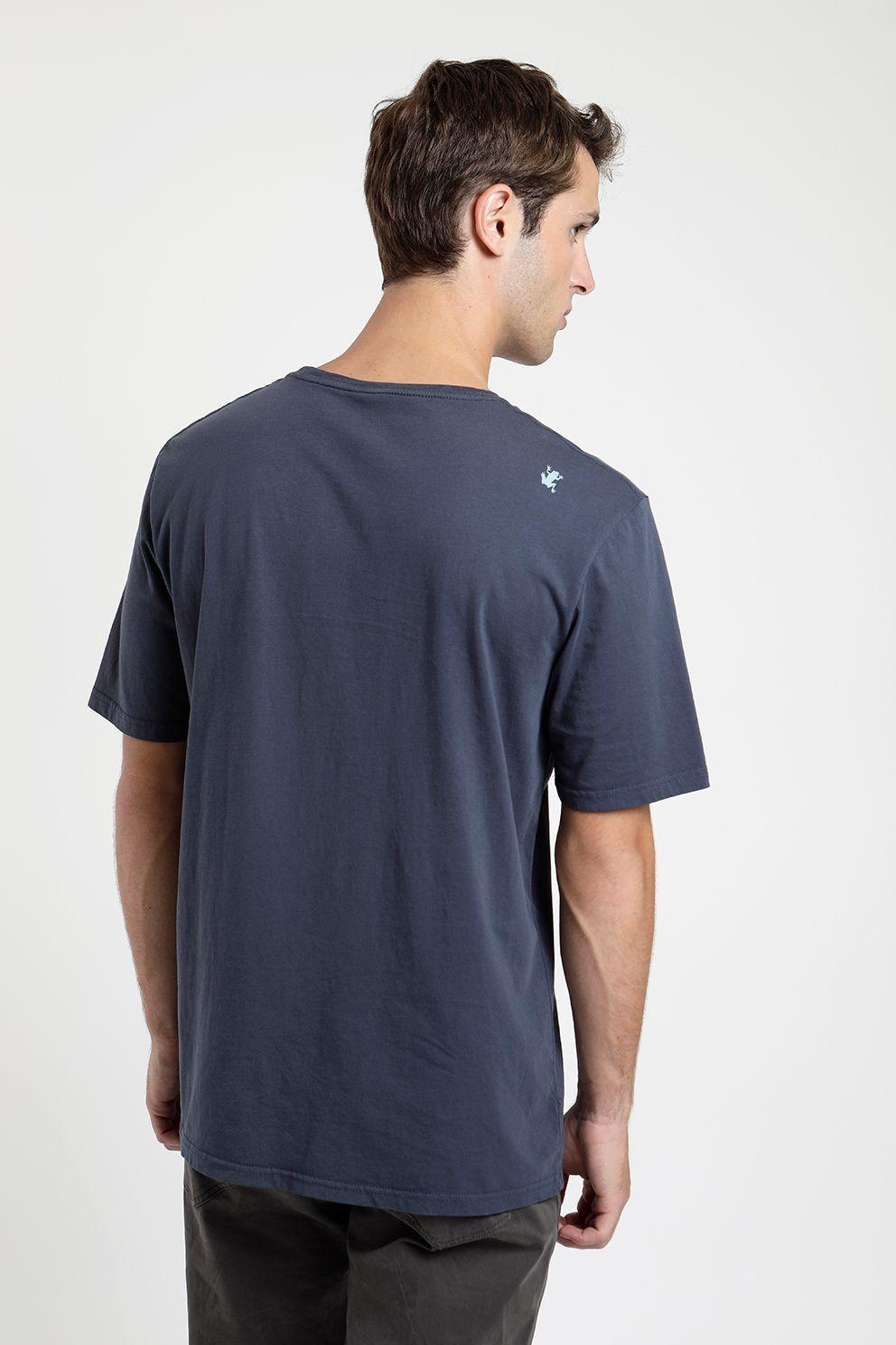 Polera manga corta hombre Oso flojo azul -2