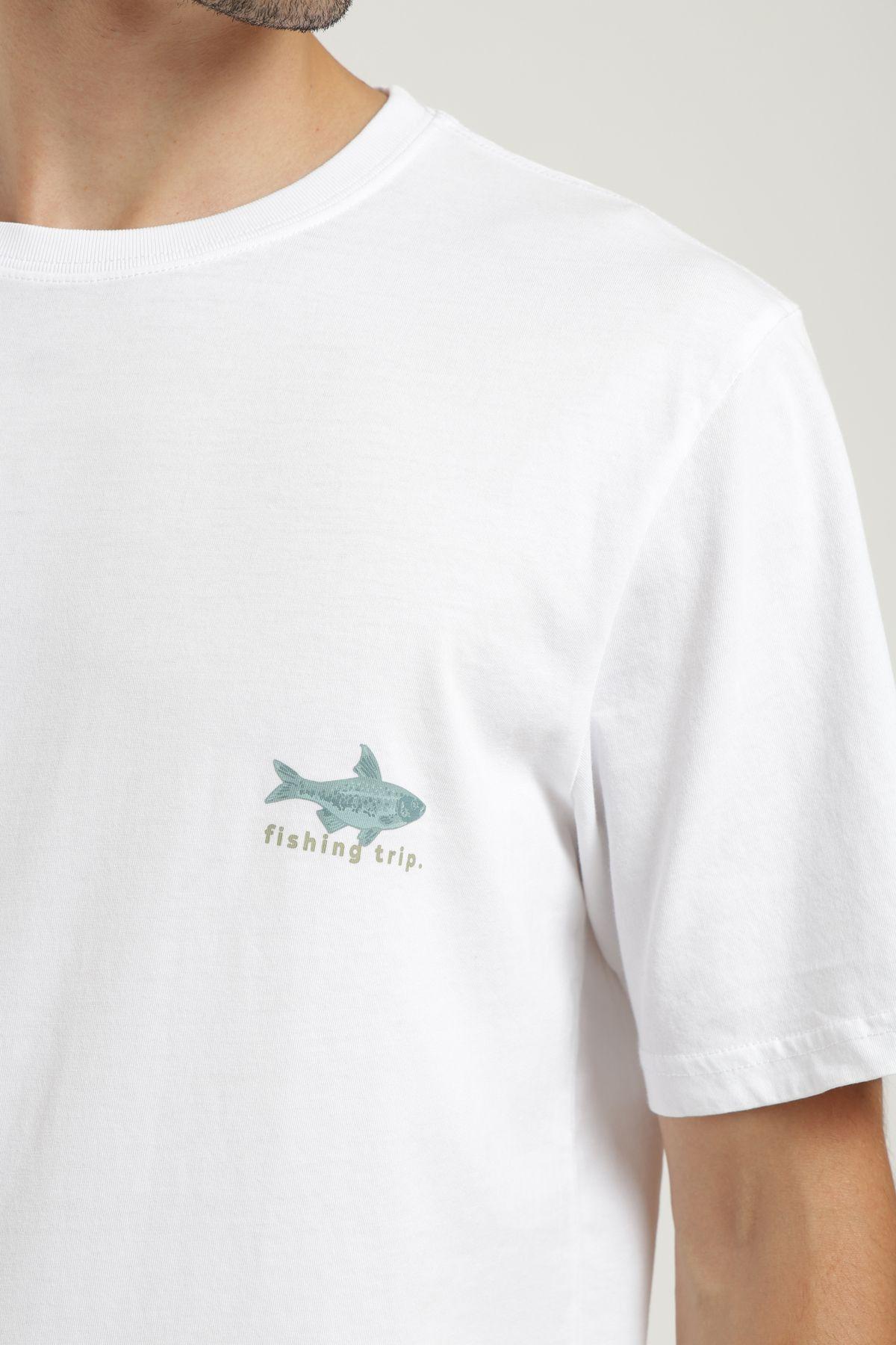 Polera hombre manga corta Pez blanco Froens-3