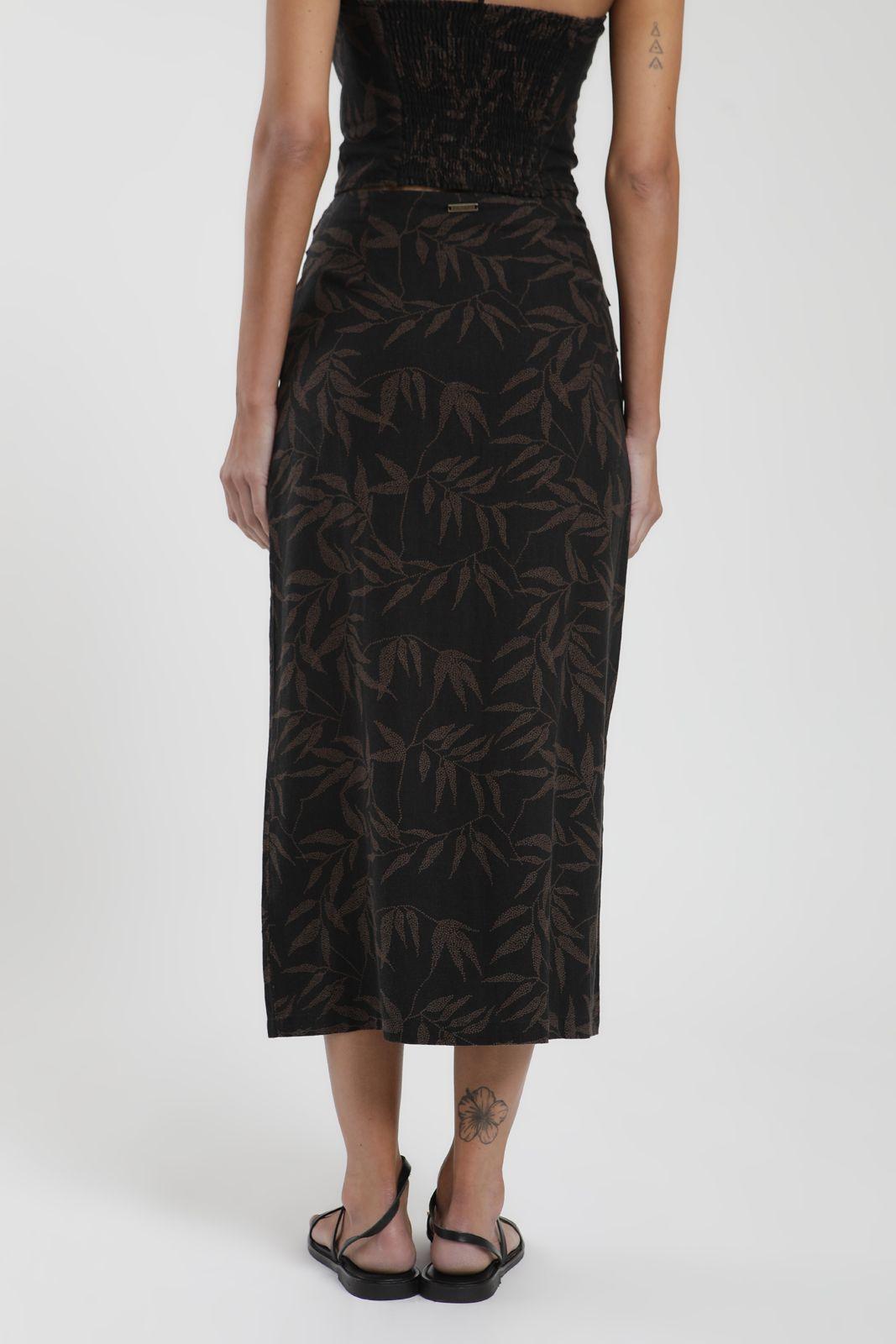 Falda Larga Amber Mujer -Lino-2