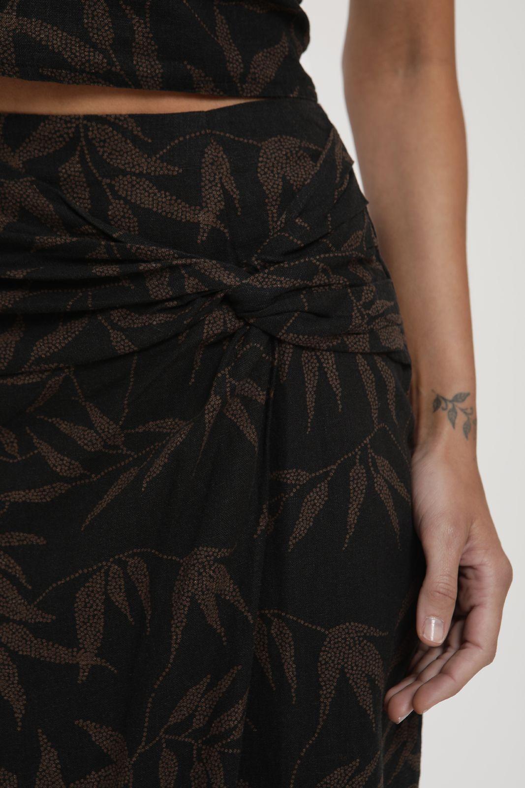 Falda Larga Amber Mujer -Lino-4