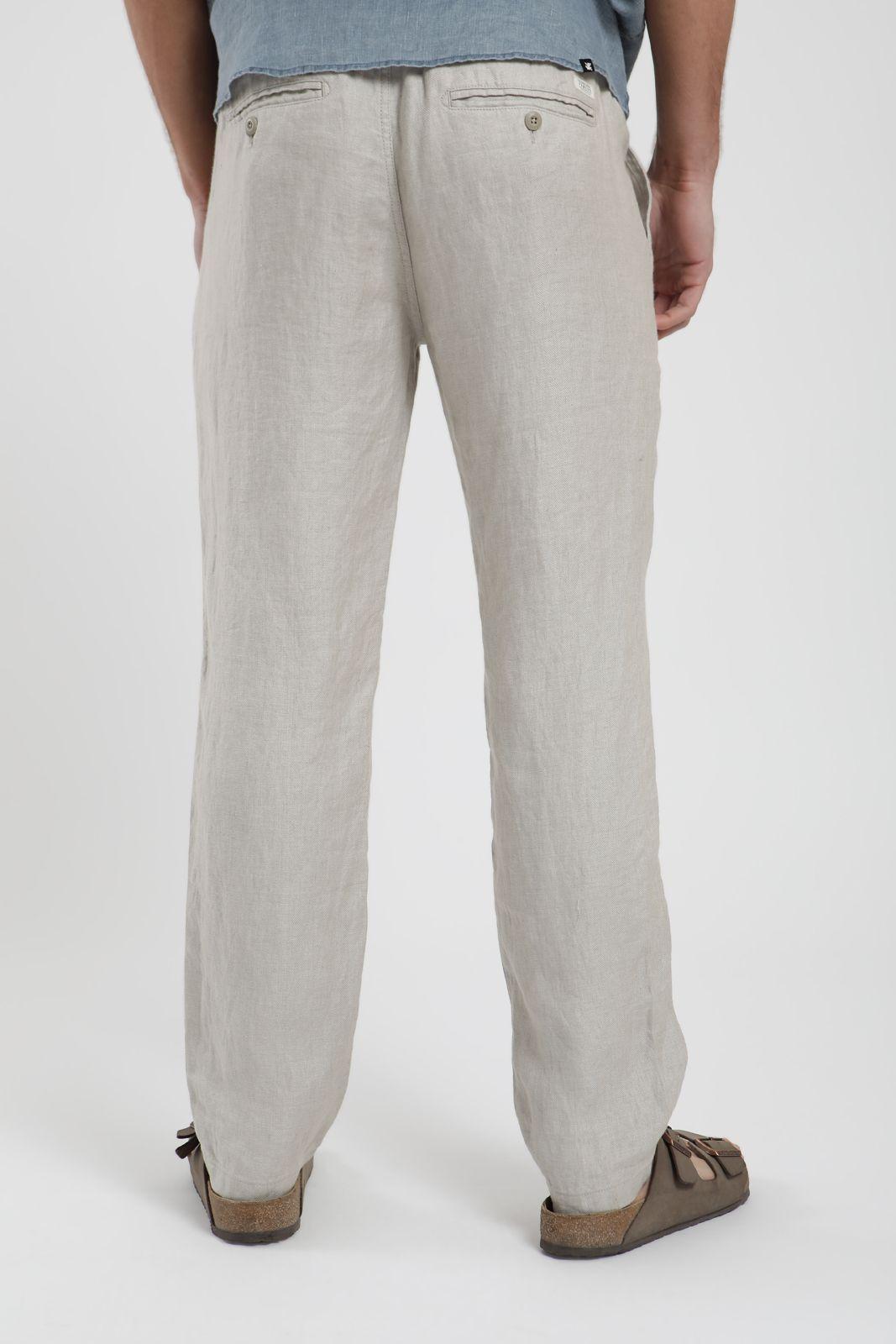 Pantalón hombre de Lino crudo Froens-2