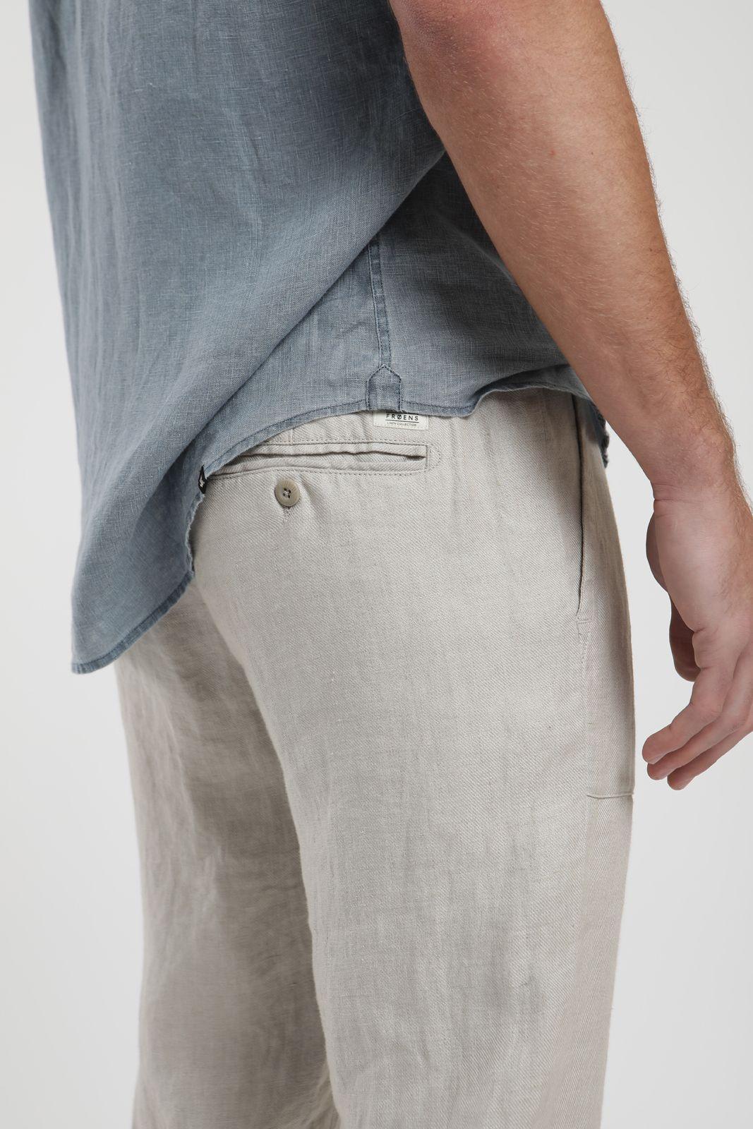 Pantalón hombre de Lino crudo Froens-5