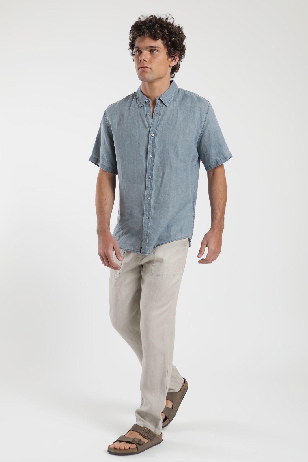 Pantalón hombre de Lino crudo Froens-6