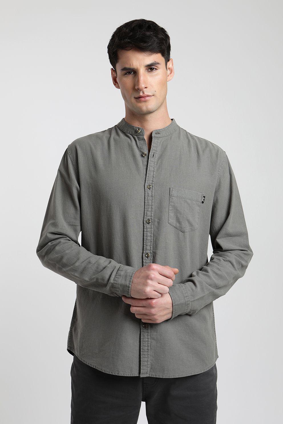 Camisa manga larga Mao verde -0