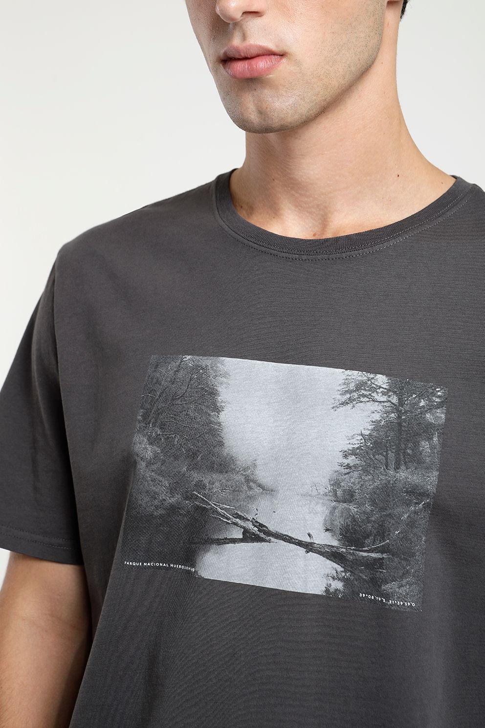 Polera manga corta hombre Rio grafito -1