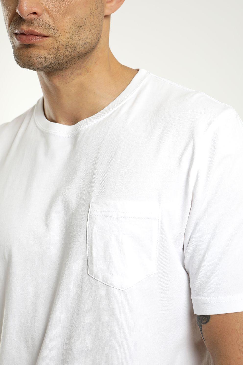 Polera hombre manga corta bolsillo 100% algodón orgánico Froens-3