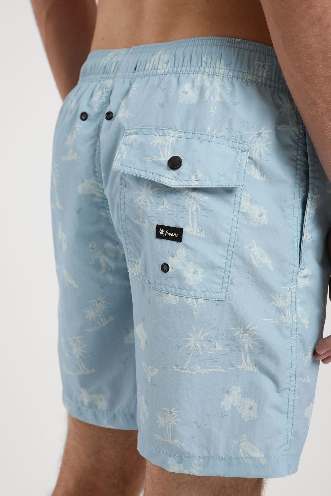 Traje de Baño hombre Classic Playa celeste Nylon Reciclado Froens-4