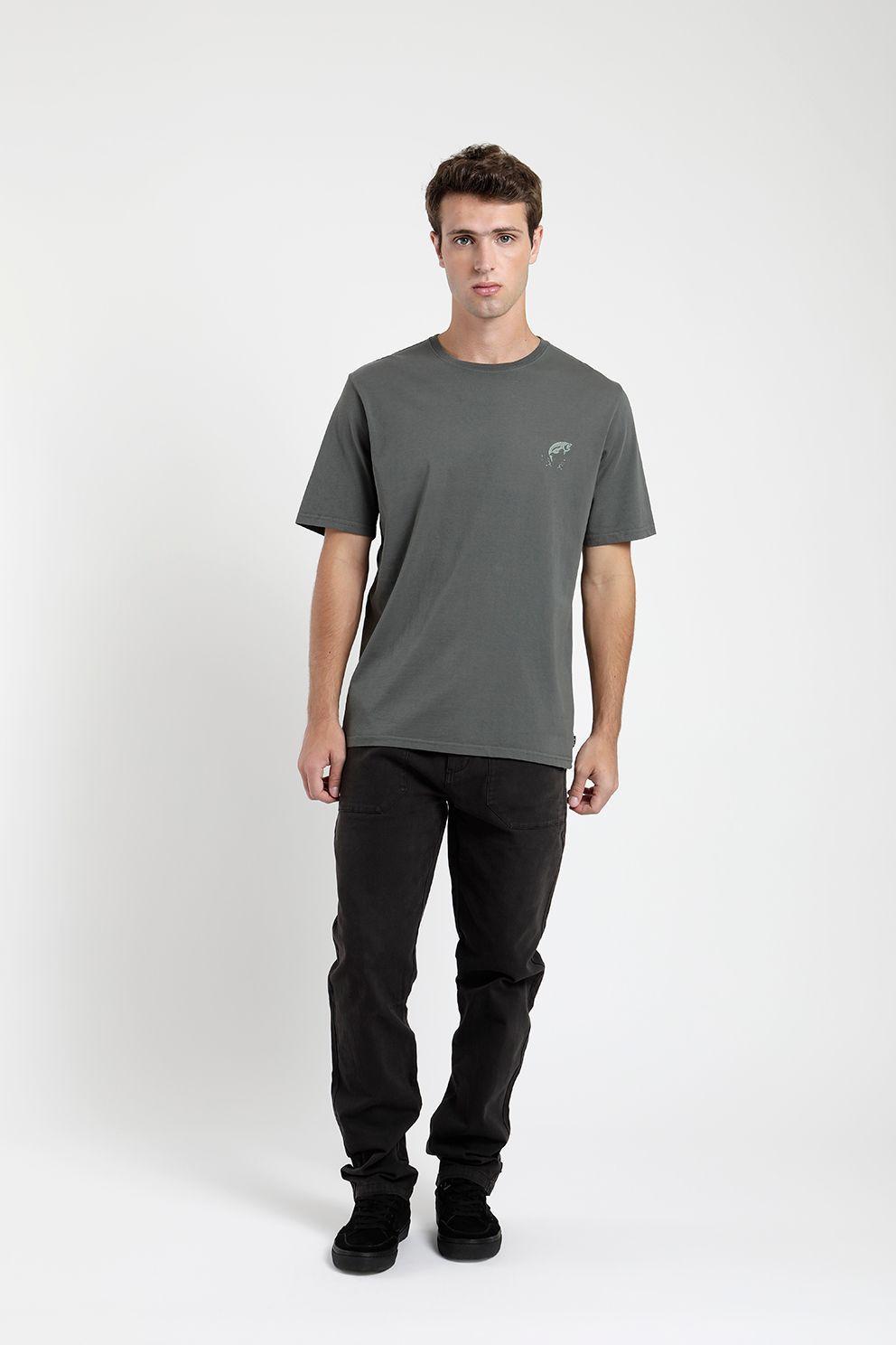 Polera manga corta hombre Pesca verde -2