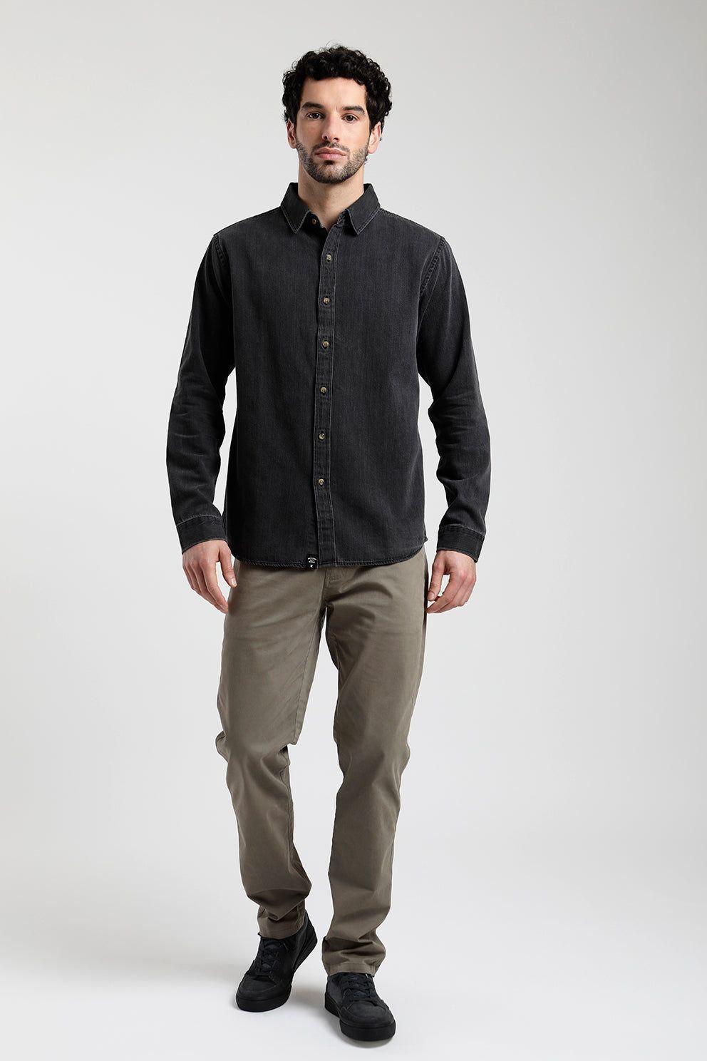 Camisa Manga Larga Hombre Denim -3