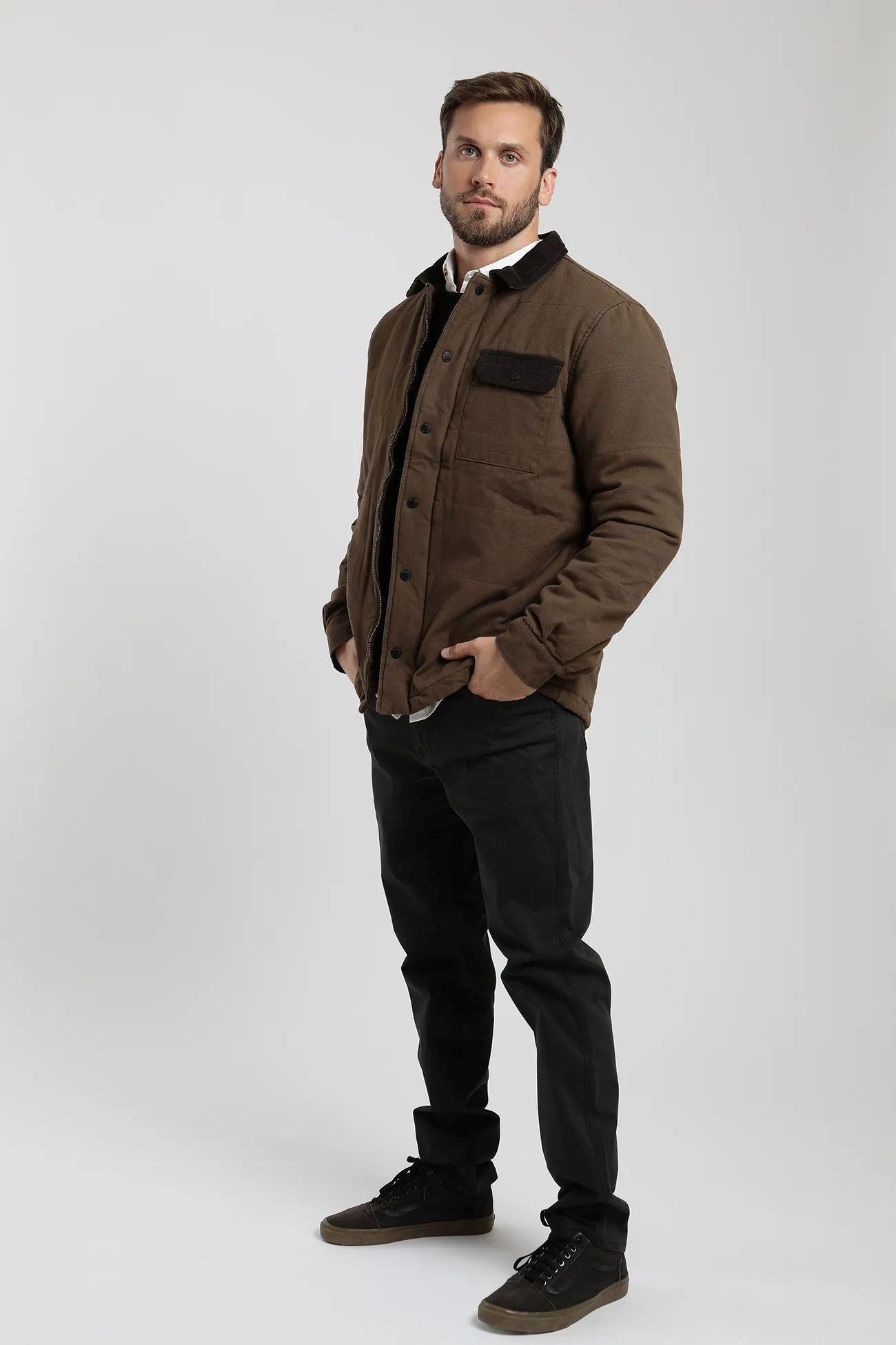 Chaqueta hombre Rapel café  -4